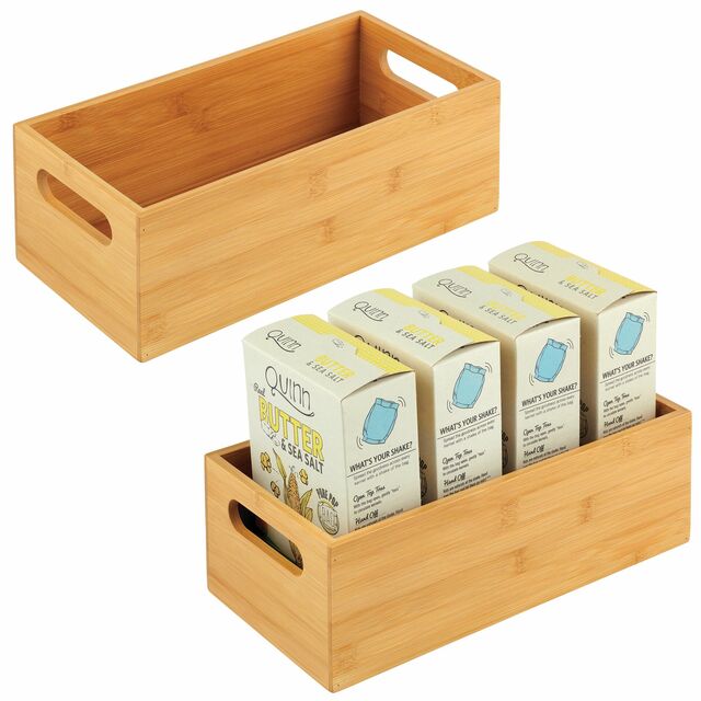 Caja de almacenamiento de bambú: esta caja de almacenamiento decorativa con  tapa y cerradura combinada está hecha de bambú natural y adornada con flor